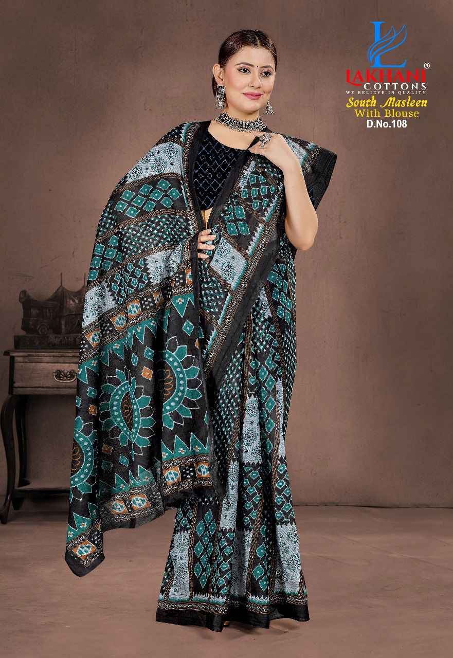 South Masleen Vol 1 By Lakhani Cotton Printed Daily Wear Sarees Orders In India